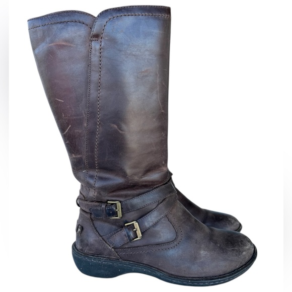 UGG 1005450 Rosen Brown Tall Women'sShearling Riding Harness Boots